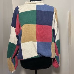 Vintage County Seat Nuovo Patchwork crew neck Sweater (M)